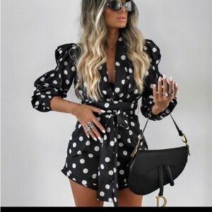 Zara polka dot romper